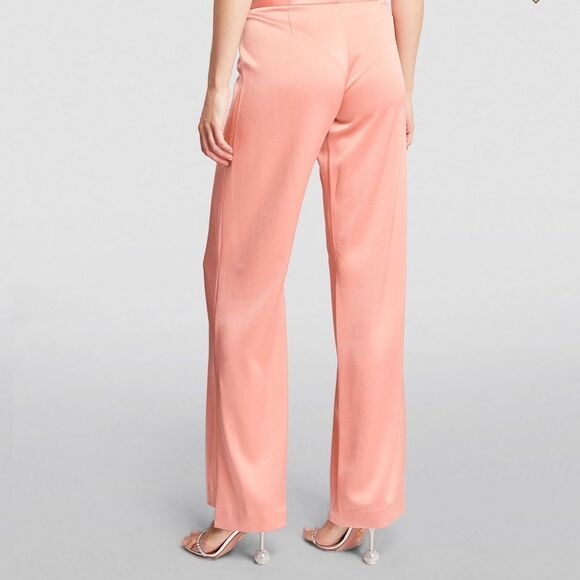 NWT ALICE + OLIVIA JC Wide Leg Slit Pant in Rose  Sz. 4 - Picture 3 of 9